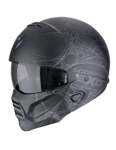 EXO-COMBAT II SPIDERWEB Negro mate-Plata