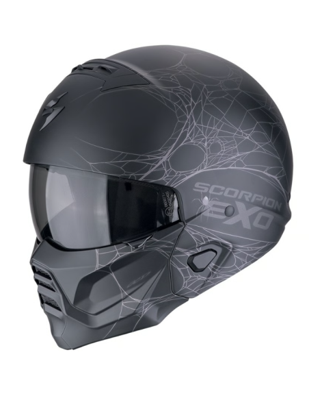 EXO-COMBAT II SPIDERWEB Negro mate-Plata