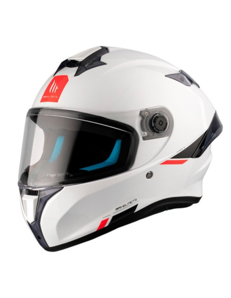 CASCO MT FF106B TARGO S SOLID A0 BLANCO PERLA BRILLO