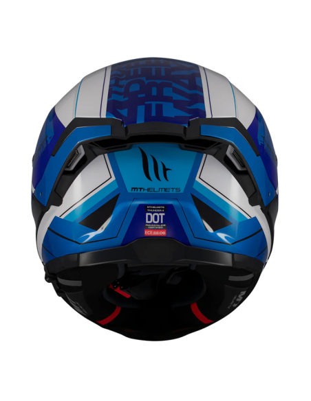 CASCO MT FF118SV THUNDER 4 SV DRAX B7 AZUL BRILLO