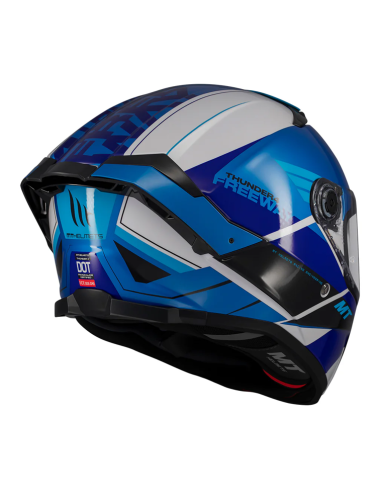 CASCO MT FF118SV THUNDER 4 SV DRAX B7 AZUL BRILLO