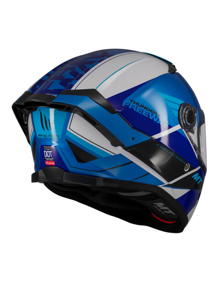 CASCO MT FF118SV THUNDER 4 SV DRAX B7 AZUL BRILLO