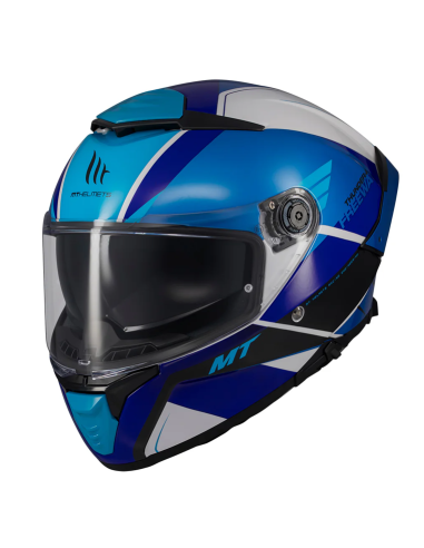 CASCO MT FF118SV THUNDER 4 SV DRAX B7 AZUL BRILLO