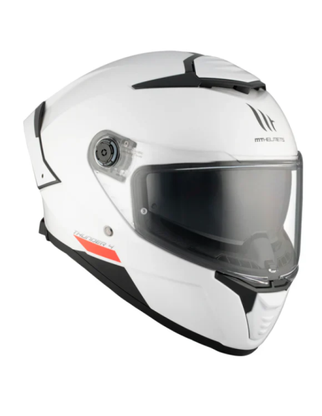 CASCO MT FF118SV THUNDER 4 SV SOLID A0 BLANCO PERLA BRILLO