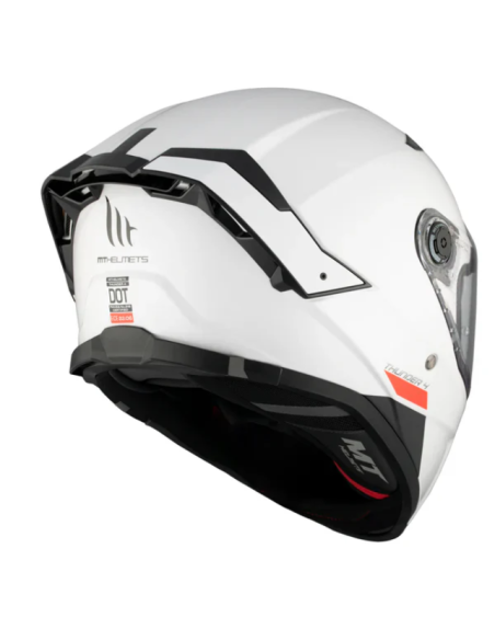 CASCO MT FF118SV THUNDER 4 SV SOLID A0 BLANCO PERLA BRILLO