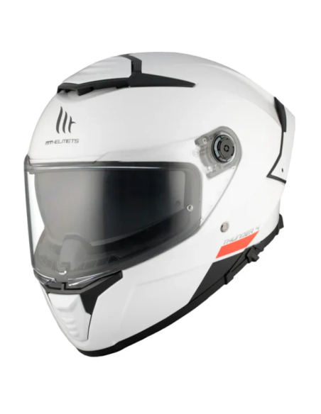 CASCO MT FF118SV THUNDER 4 SV SOLID A0 BLANCO PERLA BRILLO