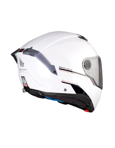 CASCO MT FU404SV ATOM 2 SV SOLID A0 BLANCO BRILLO