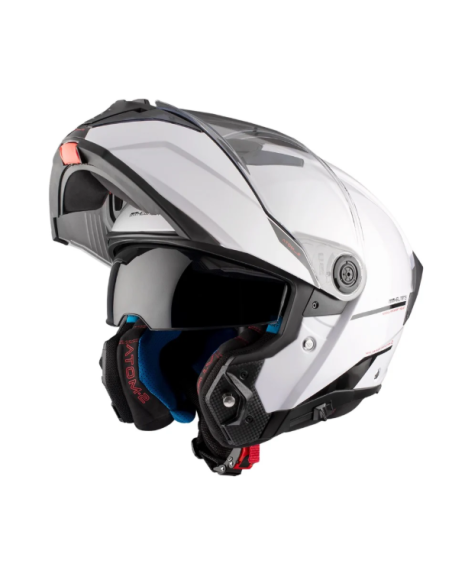 CASCO MT FU404SV ATOM 2 SV SOLID A0 BLANCO BRILLO